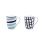 Taza Bidasoa Zigzag Multicolor Cerámica 2 Piezas 330 ml de Bidasoa, Tazas - Ref: S2711391, Precio: 7,54 €, Descuento: %