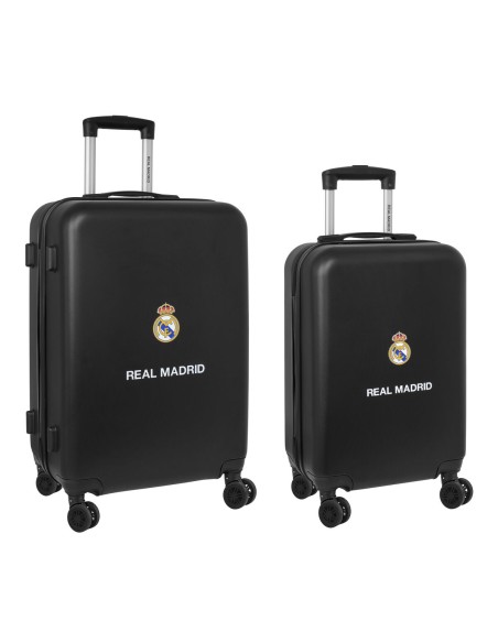 Juego de Maletas Real Madrid C.F. + mediano 24 Trolley Azul marino 40 x 63 x 26 cm (2 Piezas) | Tienda24 Tienda24.eu