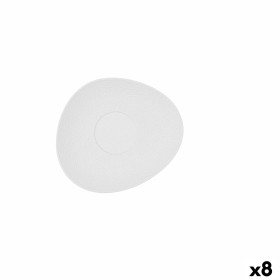 Plate Bidasoa Fosil White Ceramic Aluminium Oxide 15,8 x 13,8 x 2 cm Coffee (8 Units) by Bidasoa, Cups - Ref: S2711441, Price...