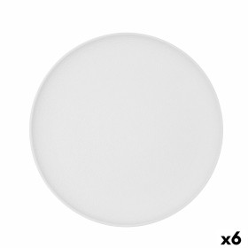 Flat Plate Bidasoa Fosil White Ceramic 26,5 x 26,4 x 2,3 cm (6 Units) by Bidasoa, Plates and dishes - Ref: S2711447, Price: 3...