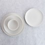 Flat Plate Bidasoa Fosil White Ceramic 21,3 x 21,2 x 2,2 cm (8 Units) by Bidasoa, Plates and dishes - Ref: S2711449, Price: 3...