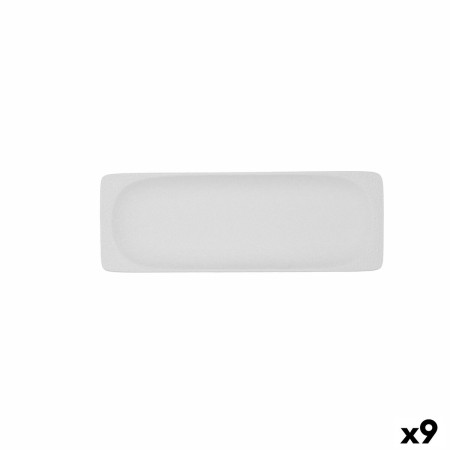 Snack tray Bidasoa Fosil White Ceramic Aluminium Oxide 25,6 x 9,1 x 2,3 cm (9Units) | Tienda24 - Global Online Shop Tienda24.eu