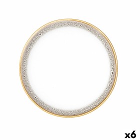 bandeja de aperitivos Bidasoa Fosil Branco Cerâmica Alumina Ovalada 39,1 x 26,3 x 3,4 cm (4 Unidades) | Tienda24 - Global Online Shop Tienda24.eu