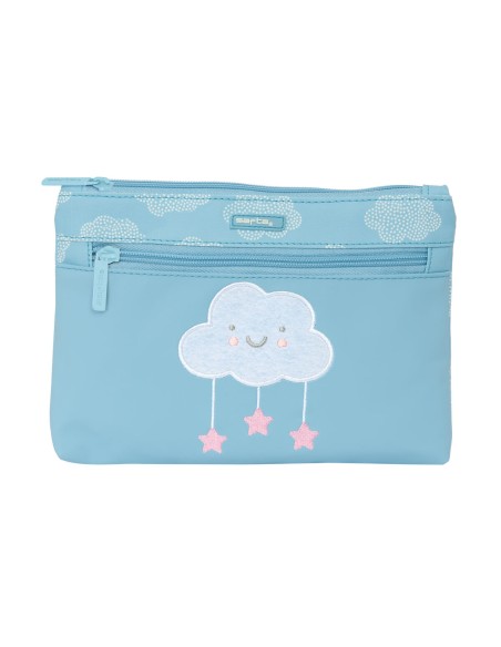 Schulmäppchen Safta Nube Wolken Blau 23 x 16 x 3 cm | Tienda24 Tienda24.eu