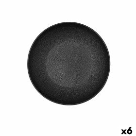 Deep Plate Bidasoa Fosil White Black Ceramic 21 x 21 x 4,7 cm (6 Units) by Bidasoa, Plates and dishes - Ref: S2711513, Price:...