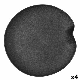 Vassoio per aperitivi Bidasoa Fosil Nero Ceramica Allumina 31,4 x 31,2 x 4 cm (4 Unità) di Bidasoa, Piatti e teglie - Rif: S2...