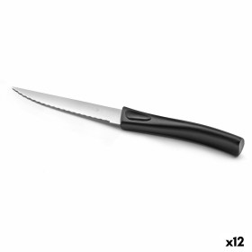 Couteau dentelé Quttin Kasual Noir Argenté 22 x 2 x 1,5 cm (48 Unités) | Tienda24 - Global Online Shop Tienda24.eu