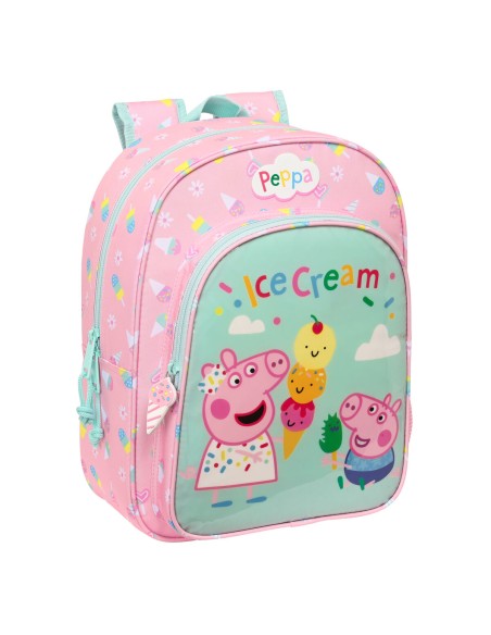 Schulrucksack Peppa Pig Ice cream Rosa Minze 26 x 34 x 11 cm | Tienda24 Tienda24.eu