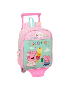 Trolley per la Scuola Peppa Pig Ice cream Verde Rosa 22 x 27 x 10 cm da Peppa Pig, Zainetti per bambini - Ref: S4309294, Prec...