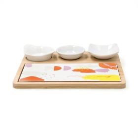 Tablett für Snacks Quid Gastro Fun Weiß aus Keramik 25,5 x 15,5 cm (6 Stück) (Pack 6x) | Tienda24 - Global Online Shop Tienda24.eu