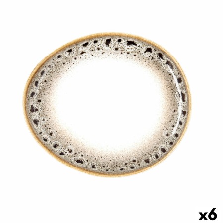 Prato de Jantar Ariane Jaguar Freckles Castanho Cerâmica Oval 18,7 cm (6 Unidades) | Tienda24 - Global Online Shop Tienda24.eu