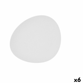 Flat Plate Bidasoa Fosil White Ceramic Oval 28 x 24,8 x 2,5 cm (6 Units) by Bidasoa, Plates and dishes - Ref: S2711824, Price...