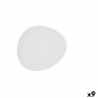 Flat Plate Bidasoa Fosil White Ceramic Oval 22,8 x 20,1 x 2,2 cm (9Units) | Tienda24 - Global Online Shop Tienda24.eu