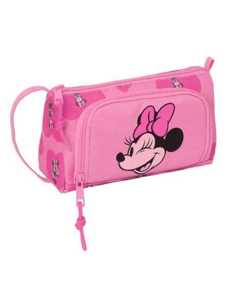 Estuche Escolar con Accesorios Minnie Mouse Loving Rosa 20 x 11 x 8.5 cm (32 Piezas) | Tienda24 Tienda24.eu