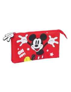 Trousse Fourre-Tout Triple Minnie Mouse Mint shadow Vert militaire (22 x 12 x 3 cm) | Tienda24 Tienda24.eu