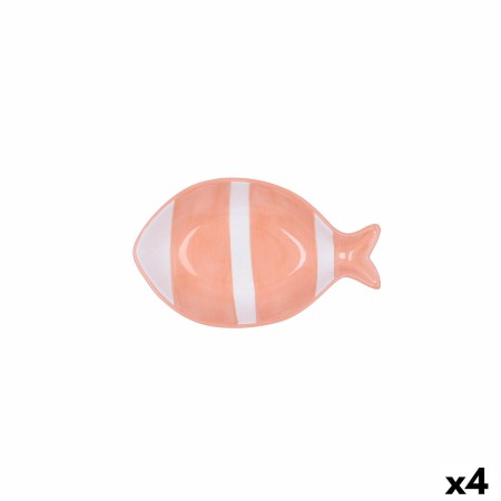 Bol Quid Kaleido Corail Céramique Poisson 14 x 9 x 3 cm (4 Unités) | Tienda24 - Global Online Shop Tienda24.eu