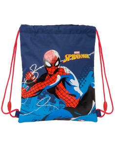 Zainetto con Cordini Spider-Man Neon Blu Marino 26 x 34 x 1 cm da Spider-Man, Cartelle - Ref: S4309620, Precio: 8,68 €, Descu...