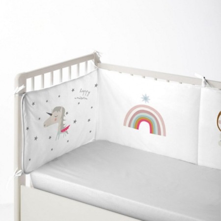 Cot protector Haciendo el Indio Unicorn Pink (60 x 60 x 60 + 40 cm) by Haciendo el Indio, Bed accessories - Ref: S2800189, Pr...