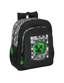 Mochila Escolar Minecraft Negro Gris 32 X 38 X 12 cm | Tienda24 Tienda24.eu