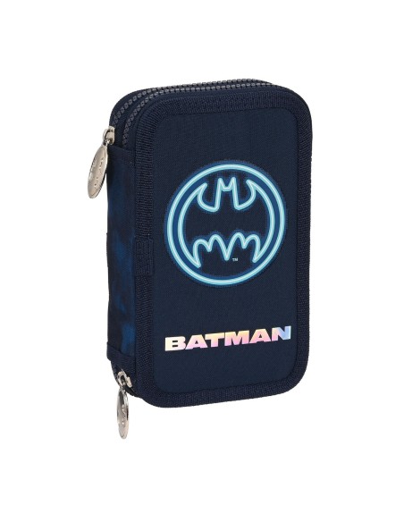 Estojo Duplo Batman Legendary Azul Marinho 12.5 x 19.5 x 4 cm (28 Peças) | Tienda24 Tienda24.eu