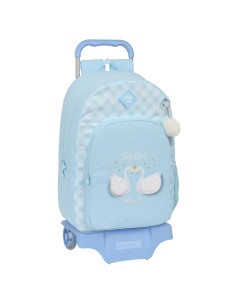 Mochila Escolar con Ruedas Real Madrid C.F. 24/25 Blanco Gris 33 x 45 x 22 cm | Tienda24 Tienda24.eu