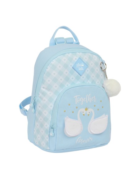 Rucksack Glow Lab Cisnes Mini Light Blue 25 x 30 x 13 cm | Tienda24 Tienda24.eu