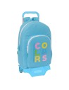 Mochila Escolar com Rodas Benetton Spring Azul celeste 30 x 46 x 14 cm | Tienda24 Tienda24.eu