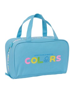 Necessaire per la Scuola Benetton Spring Blu cielo 31 x 14 x 19 cm da Benetton, Beauty Case da viaggio - Ref: S4310003, Preci...