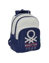 Cartable Benetton Varsity Gris Blue marine 32 x 42 x 15 cm | Tienda24 Tienda24.eu