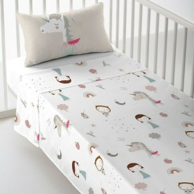 Jeu de draps pour berceau Haciendo el Indio Pink Unicorn de Haciendo el Indio, Linge de lit pour berceaux - Réf : S2803593, P...