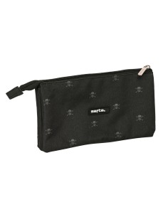 Estuche Escolar con Accesorios Benetton Pop Gris 20 x 11 x 8.5 cm (32 Piezas) | Tienda24 Tienda24.eu