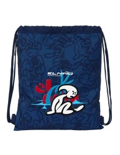 Sac à dos serré par des ficelles Super Mario World Blue marine 26 x 34 x 1 cm | Tienda24 Tienda24.eu