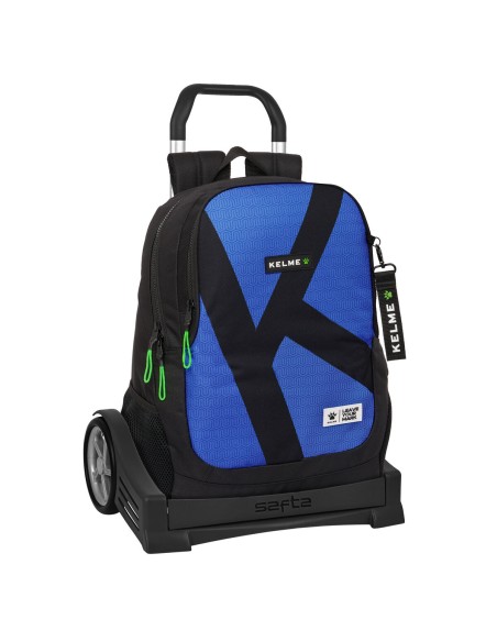 Mochila Escolar com Rodas Kelme Royal Azul Preto 32 x 44 x 16 cm | Tienda24 Tienda24.eu