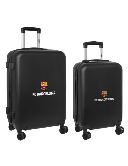 Juego de Maletas F.C. Barcelona + mediano 24 Trolley Negro 40 x 63 x 26 cm (2 Piezas) | Tienda24 Tienda24.eu