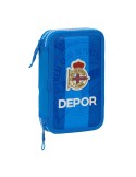 Doppel-Federtasche R. C. Deportivo de La Coruña Blau 12.5 x 19.5 x 4 cm (28 Stücke) | Tienda24 Tienda24.eu