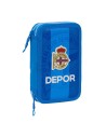 Plumier Doble R. C. Deportivo de La Coruña Azul 12.5 x 19.5 x 4 cm (28 piezas) | Tienda24 Tienda24.eu