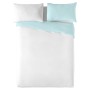 Copripiumino Naturals FUNDA NORDICA BICOLOR REVERSIBLE Azzurro Bianco Osimano (280 x 270 cm) di Naturals, Piumini e copripium...