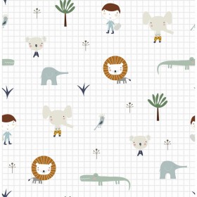 Cot Quilt Cover Haciendo el Indio Jungle Reversible 80cm cot (115 x 145 + 20 cm) by Haciendo el Indio, Quilts and quilt cover...