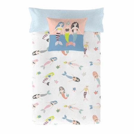 Housse de Couette Naturals Mermaids Lit 1 persone (150 x 220 cm) de Naturals, Couettes et housses de couette - Réf : S2806082...