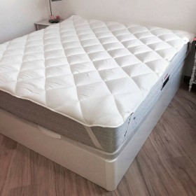 Protector de colchón Naturals Blanco Cama de 150 (150 x 190/200 cm) de Naturals, Colchones y canapés - Ref: S2806147, Precio:...