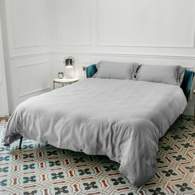 Capa nórdica Naturals Tencel Cinzento Solteiro (150 x 220 cm) de Naturals, Edredão e capas de edredão - Ref: S2806224, Preço:...