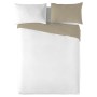 Funda Nórdica Naturals FUNDA NORDICA BICOLOR REVERSIBLE Reversible Beige Blanco Cama de 90 Cama de 80/90 (150 x 220 cm) de Na...