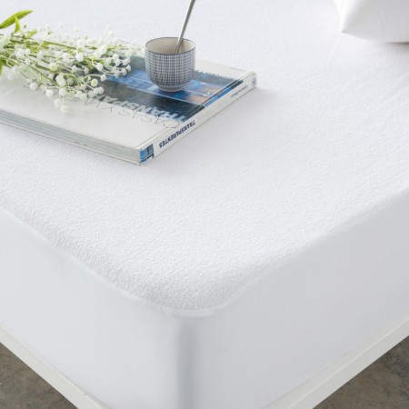 Protector de colchón Naturals Blanco Cama de 105 105 x 190/200 cm de Naturals, Colchones y canapés - Ref: S2806800, Precio: 1...