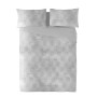 Housse de Couette Naturals ELBA Gris clair Lit 1 persone (150 x 220 cm) de Naturals, Couettes et housses de couette - Réf : S...