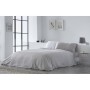 Housse de Couette Naturals ELBA Gris clair Lit 1 persone (150 x 220 cm) de Naturals, Couettes et housses de couette - Réf : S...