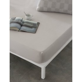 Lenzuolo con angoli aderenti Naturals ELBA Grigio chiaro 150 x 200 (Matrimoniale) di Naturals, Lenzuola e federe per cuscino ...