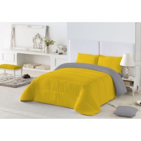 Duvet Naturals Colors 300 gsm Grey Mustard (Single) (180 x 260 cm) by Naturals, Quilts and quilt covers - Ref: S2807521, Pric...