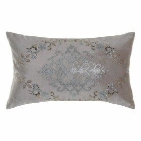 Cojín DKD Home Decor Gris Terciopelo Poliéster Rosa (50 x 30 cm) de DKD Home Decor, Cojines - Ref: S3006992, Precio: 14,04 €,...