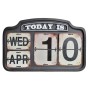 Calendar DKD Home Decor Metal 42 x 3,5 x 27 cm Black White | Tienda24 - Global Online Shop Tienda24.eu