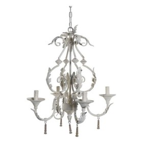 Candeeiro de teto DKD Home Decor LA-171746 Metal Branco 220 V 40 W 45 x 45 x 61 cm de DKD Home Decor, Iluminação suspensa - R...